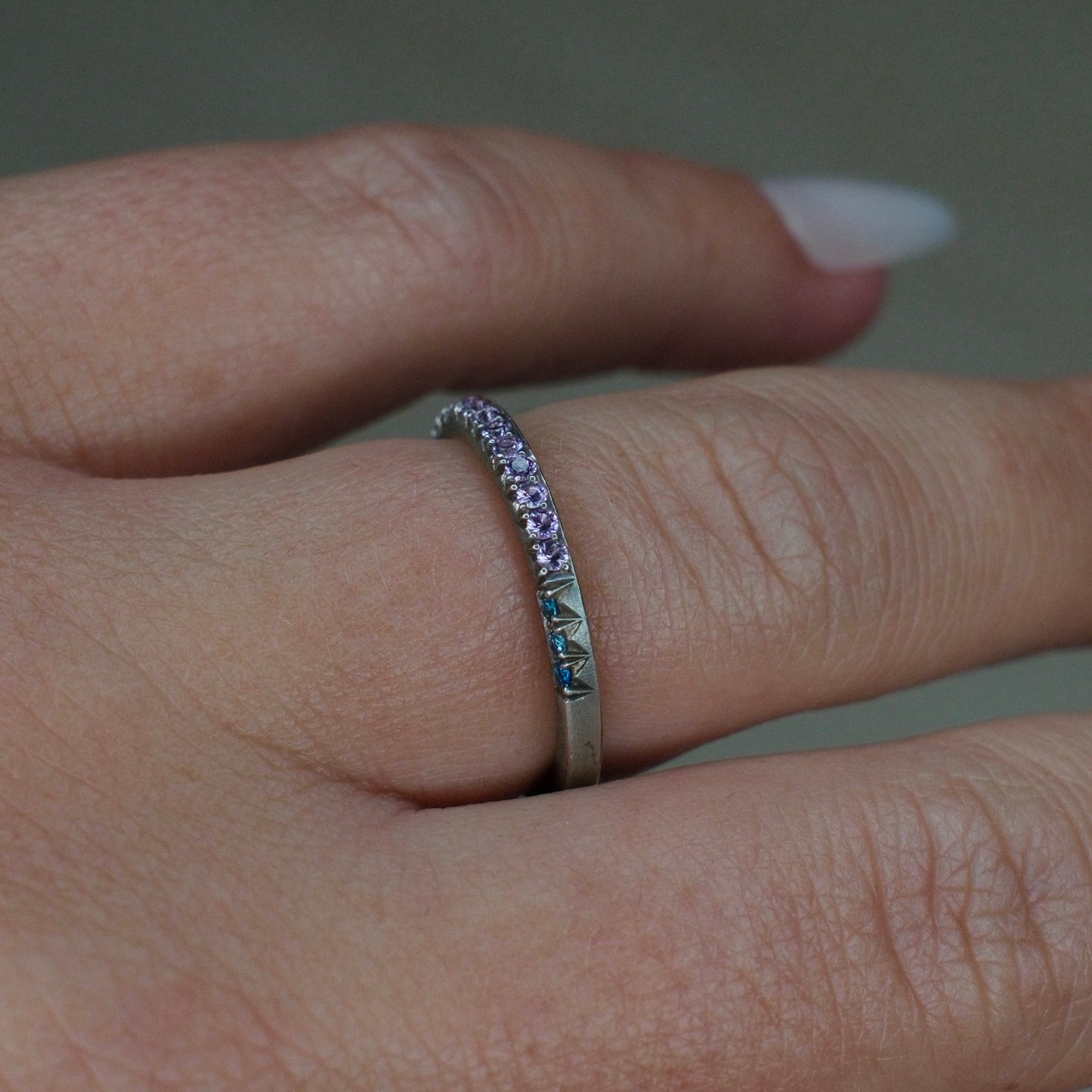 Purple Sapphire + Blue Sapphire Stacker Band