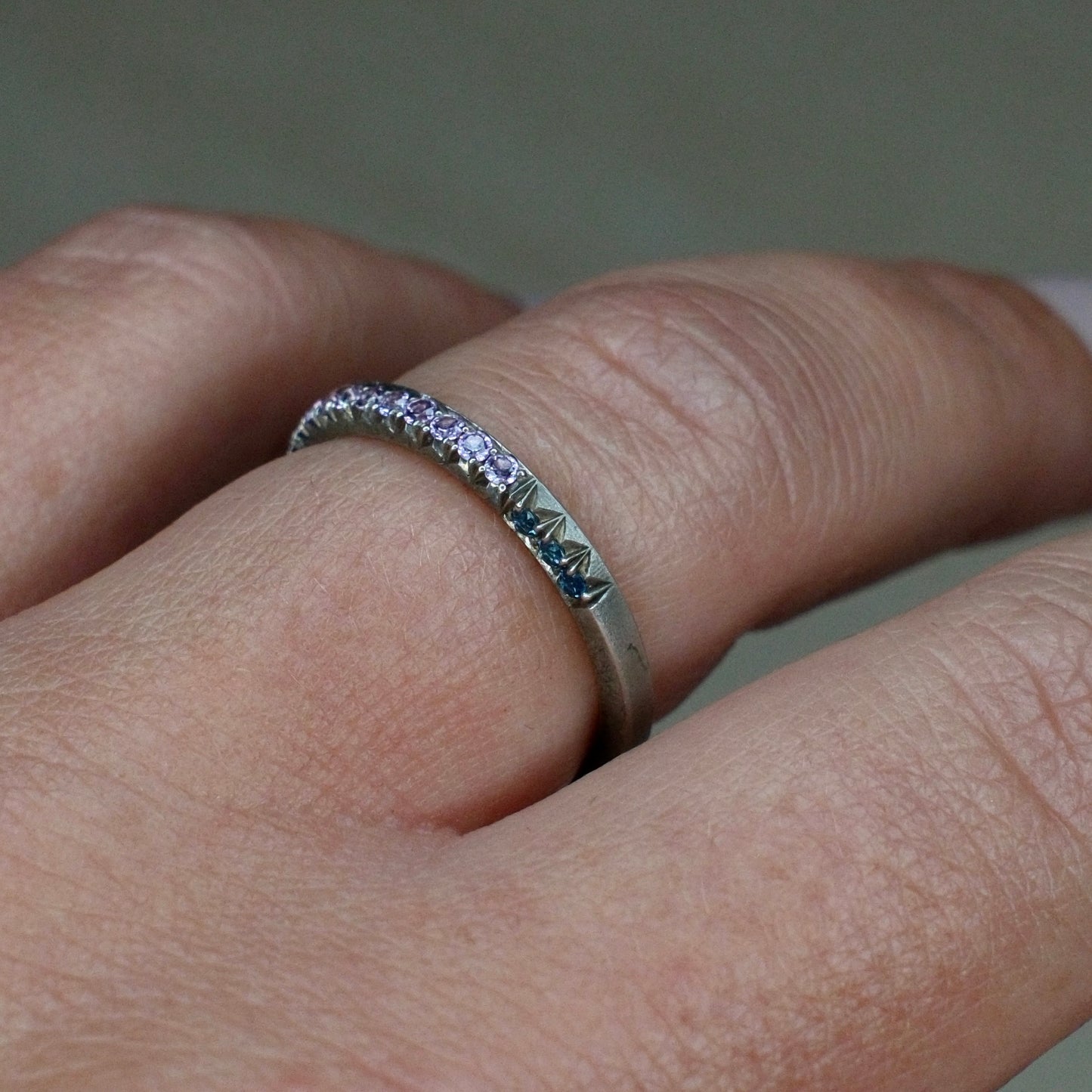 Purple Sapphire + Blue Sapphire Stacker Band