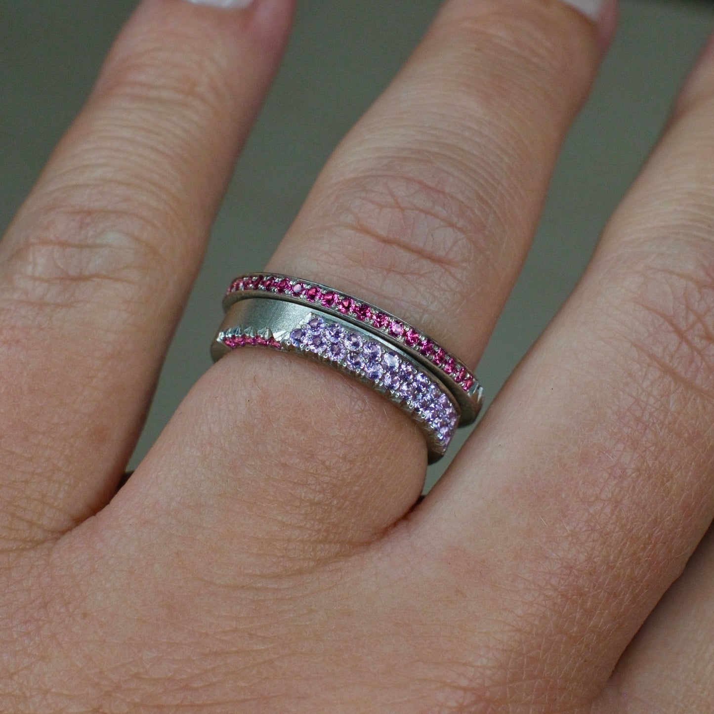 Purple Sapphire + Jedi Spinel Stacker Band