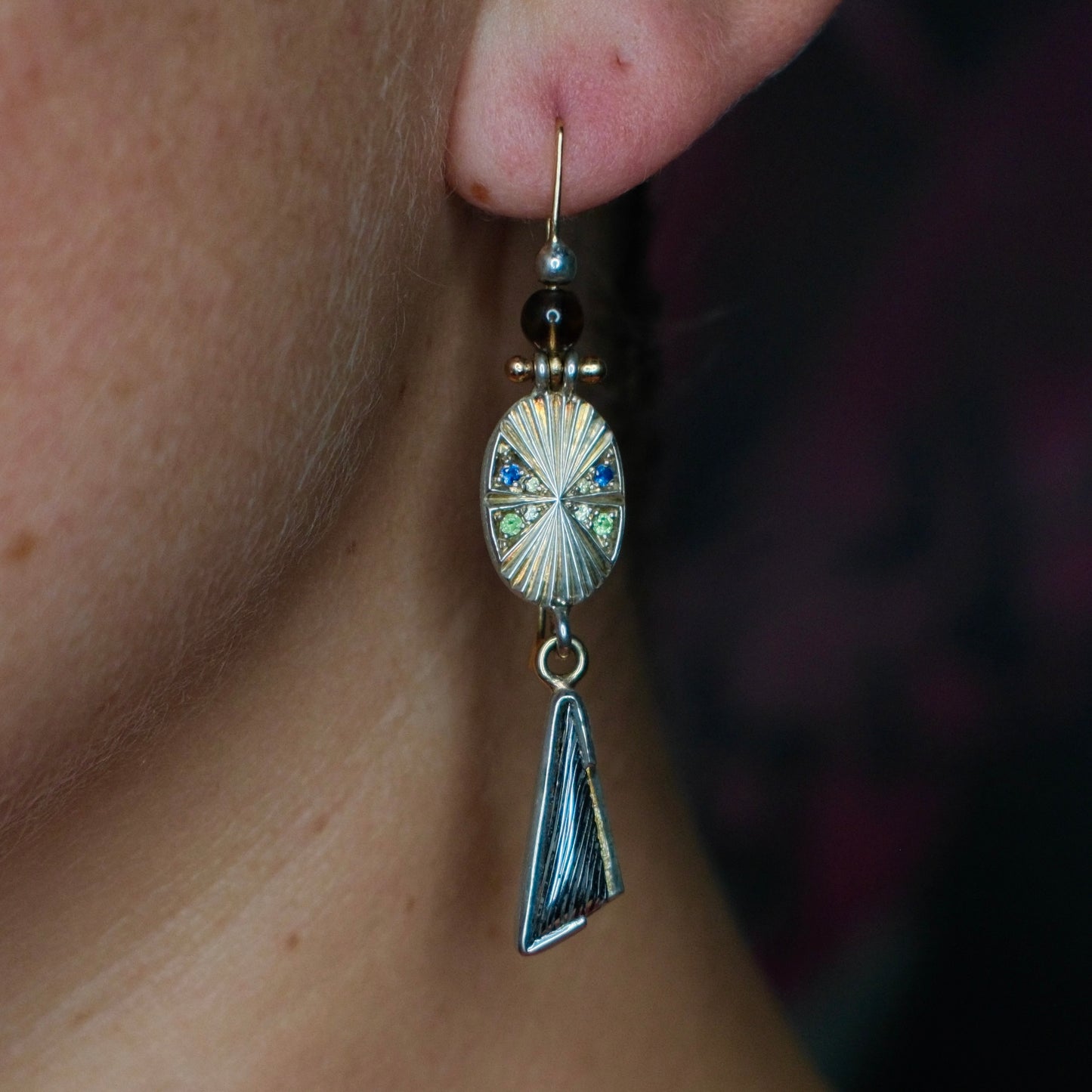 Bright Cut Dangle Earrings