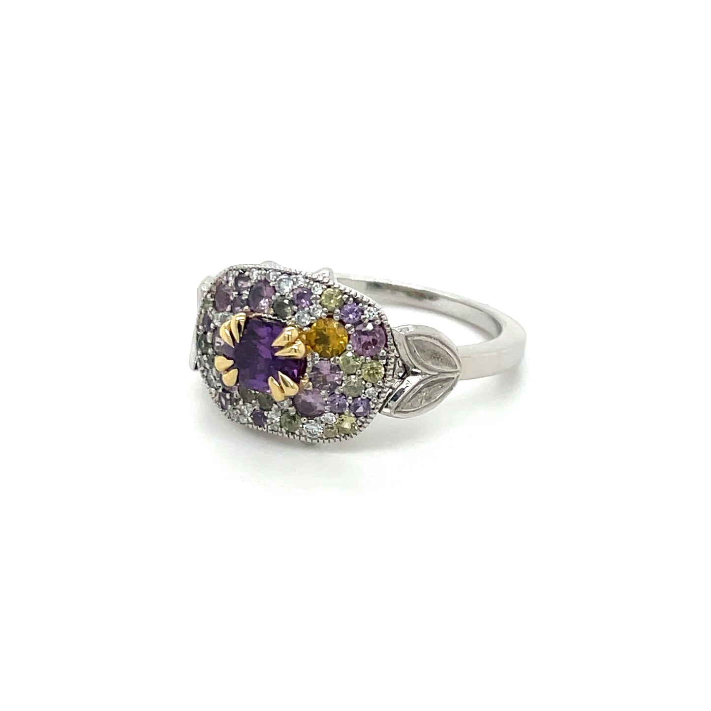 Purple Pavé Evening Ring
