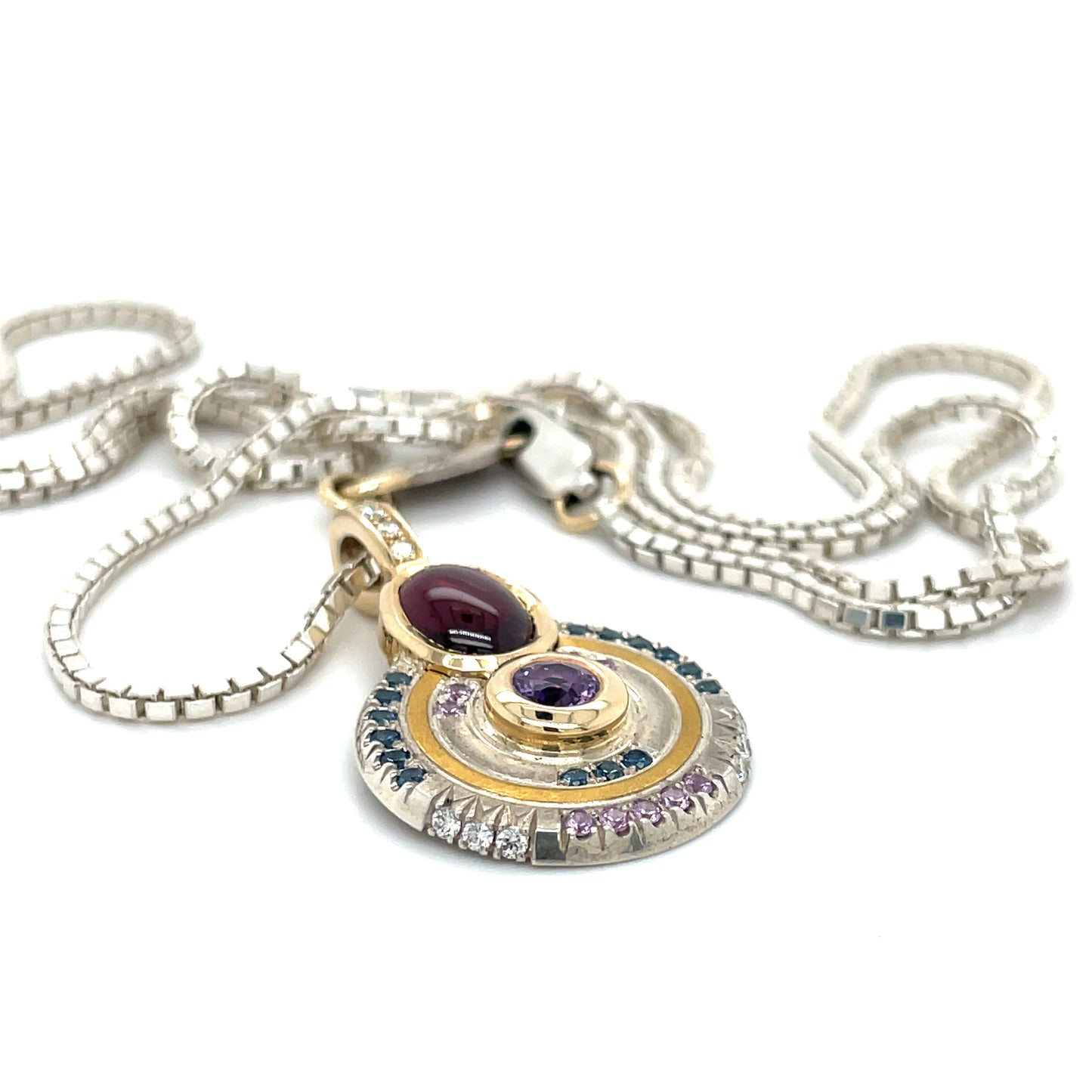 Garnet + Sapphire Medallion