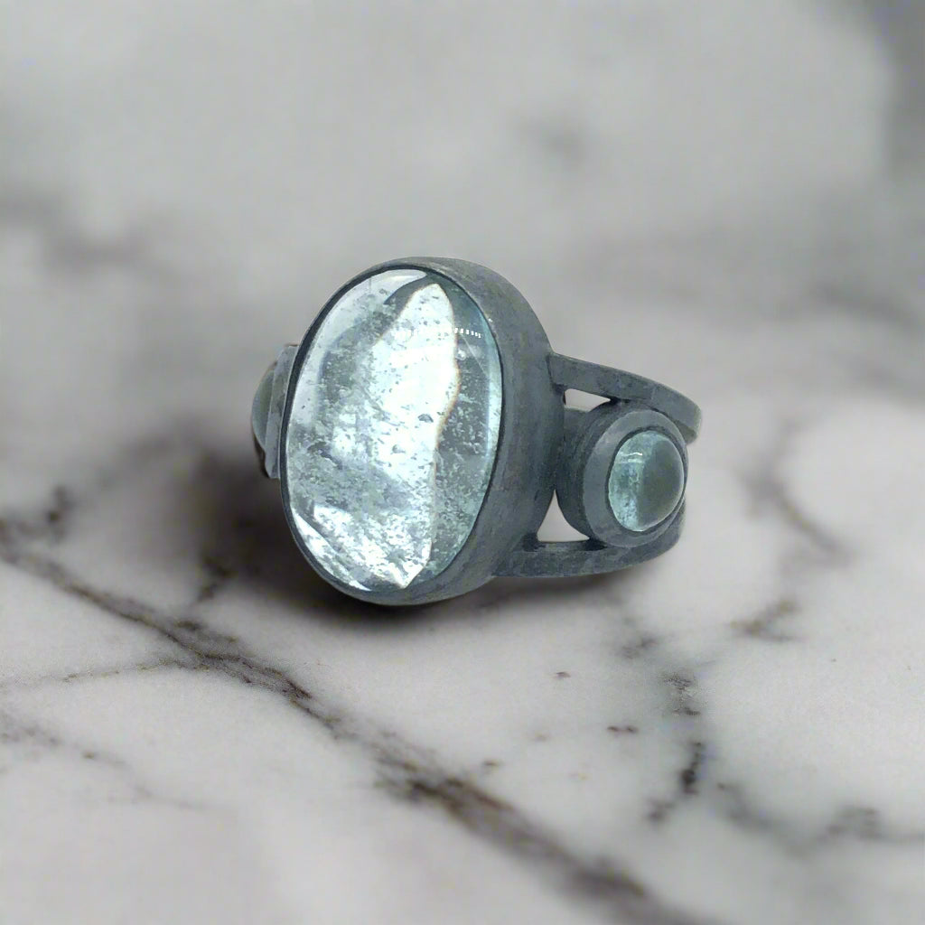 Aquamarine Cabochon Ring - Relic Fine Jewelry