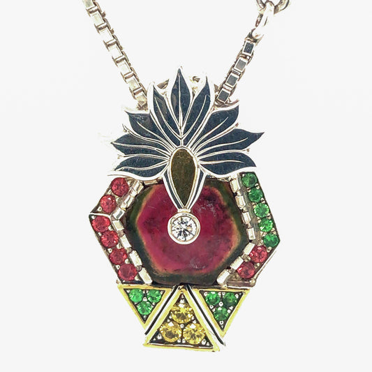 Watermelon Tourmaline Necklace - Relic Fine Jewelry