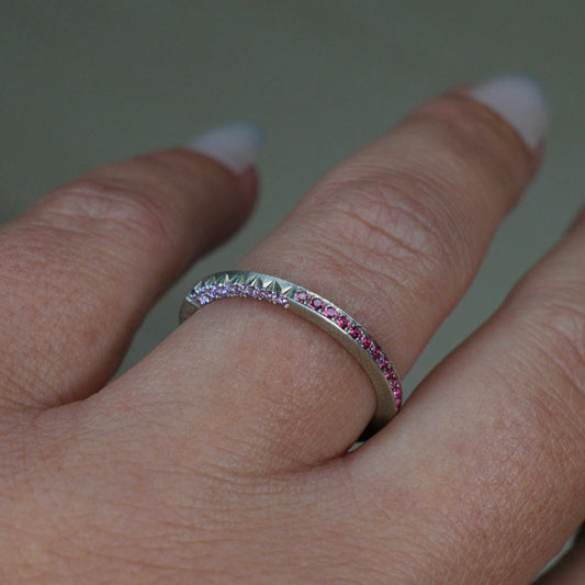Jedi Spinel + Purple Sapphire Stacker Band