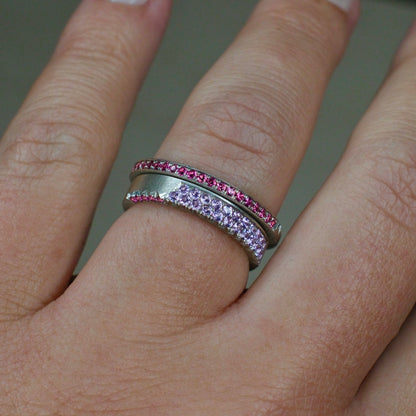 Purple Sapphire + Jedi Spinel Stacker Band
