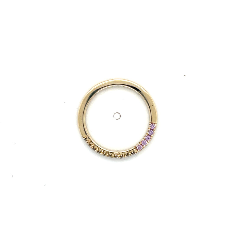 14k Purple Sapphire + Diamond Stacker Band