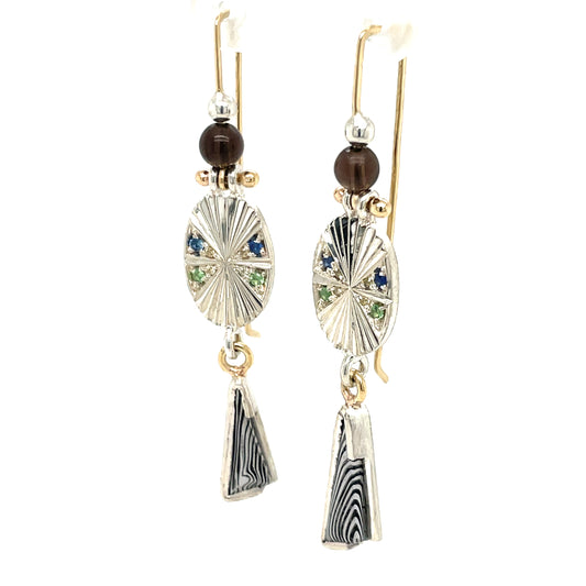 Bright Cut Dangle Earrings