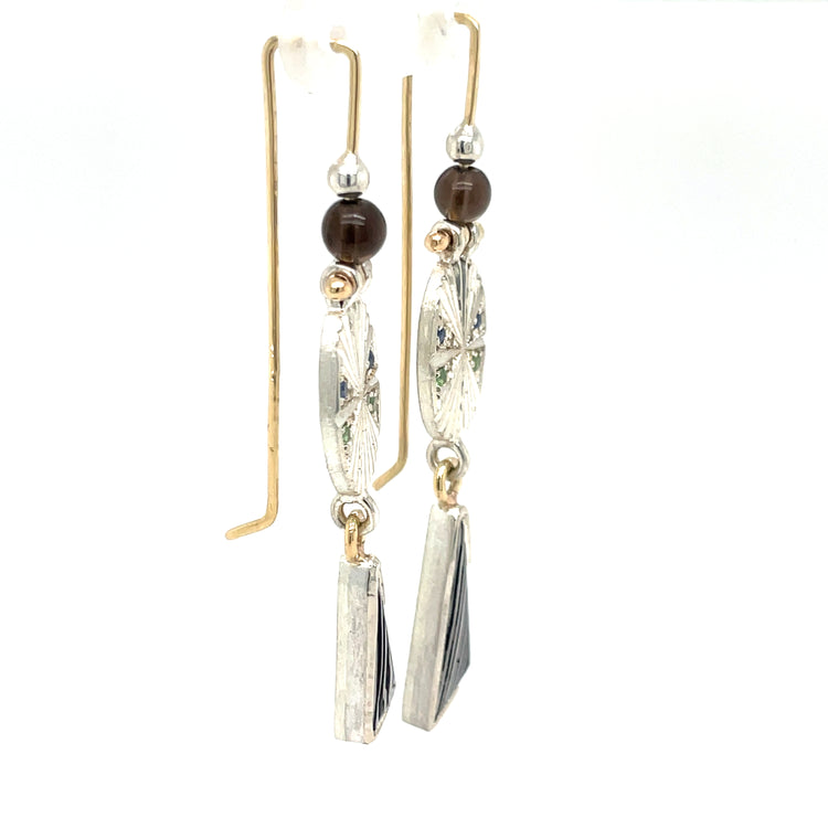 Bright Cut Dangle Earrings