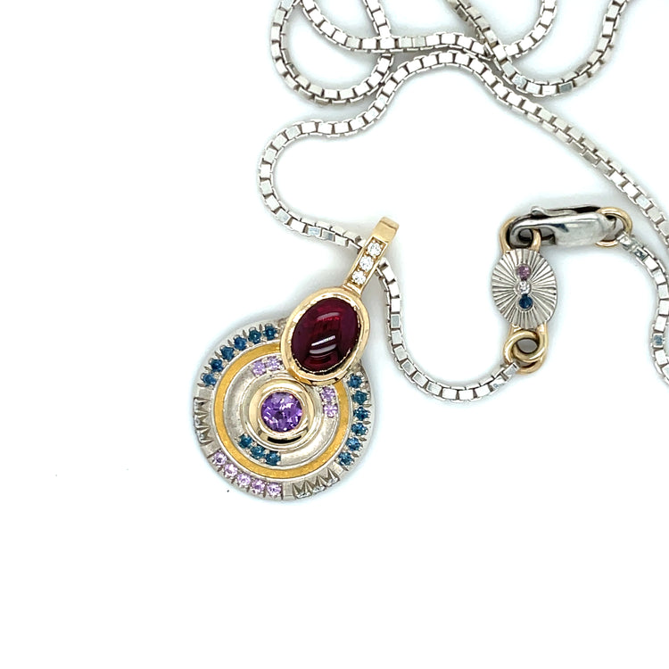 Garnet+Sapphire Medallion