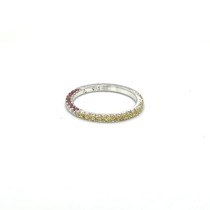 Yellow Sapphire + Champagne Sapphire Stacker Band