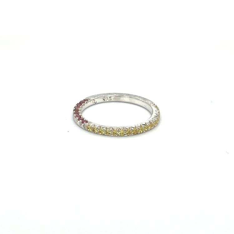 Yellow Sapphire + Champagne Sapphire Stacker Band