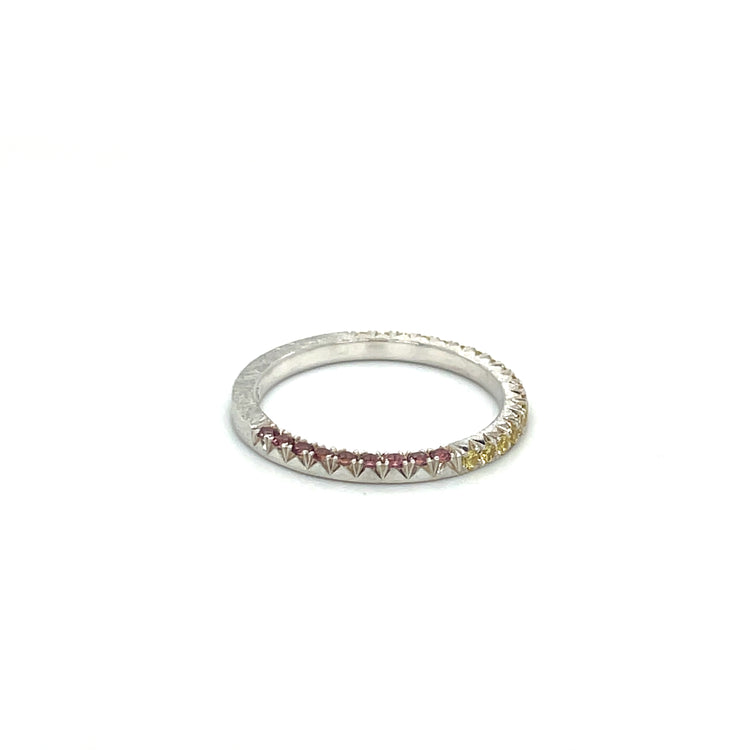 Yellow Sapphire + Champagne Sapphire Stacker Band