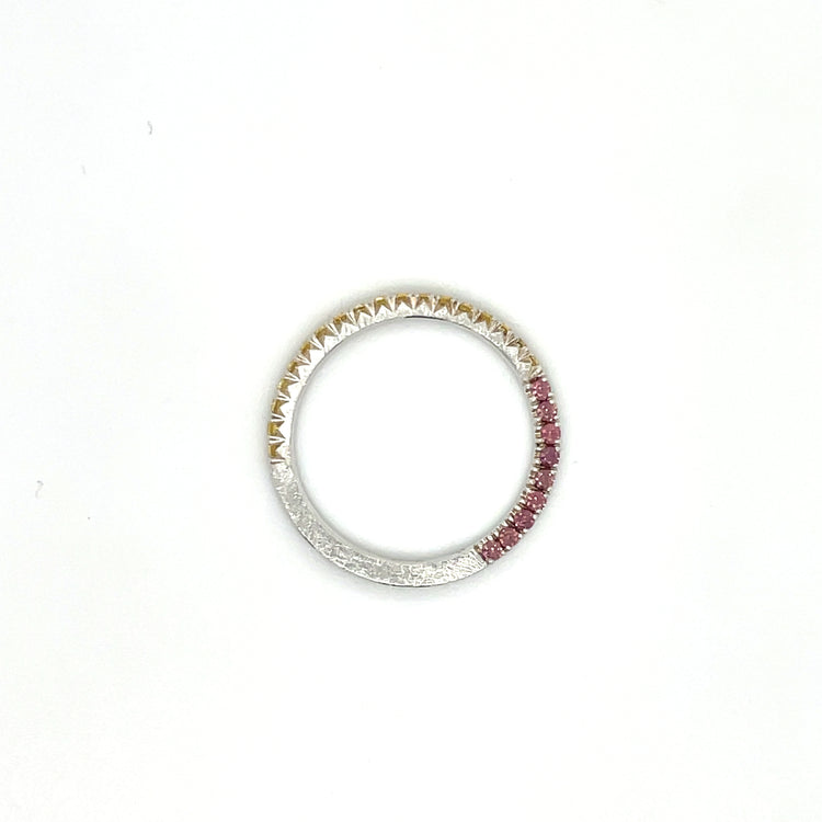 Yellow Sapphire + Champagne Sapphire Stacker Band