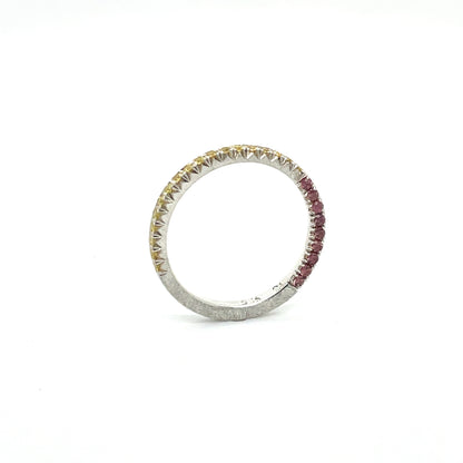 Yellow Sapphire + Champagne Sapphire Stacker Band