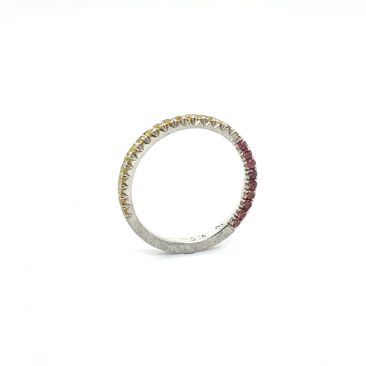 Yellow Sapphire + Champagne Sapphire Stacker Band