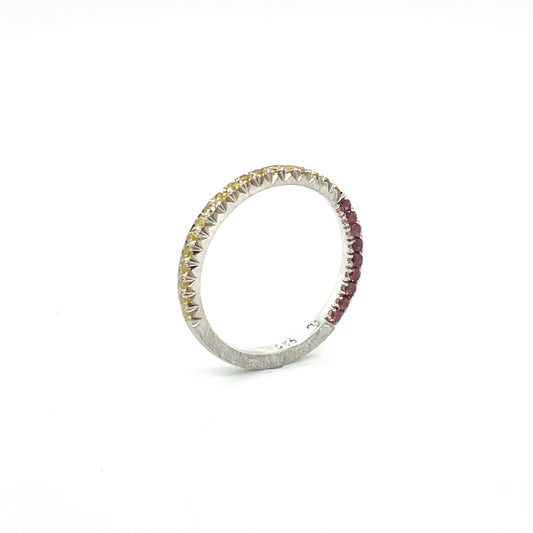 Yellow Sapphire + Champagne Sapphire Stacker Band