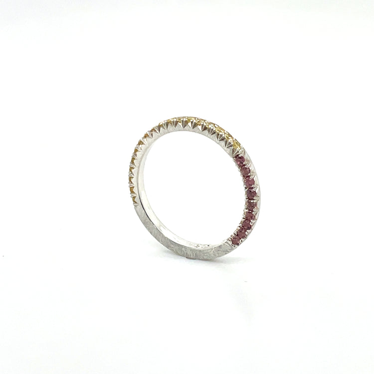 Yellow Sapphire + Champagne Sapphire Stacker Band