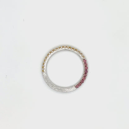Yellow Sapphire + Champagne Sapphire Stacker Band