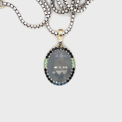 Rose Cut Sapphire Pendant