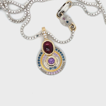 Garnet + Sapphire Medallion