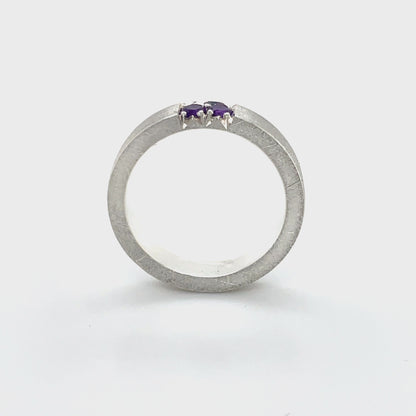Amethyst Stacker Band