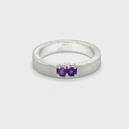 Amethyst Stacker Band