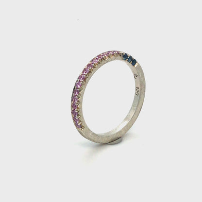 Purple Sapphire + Blue Sapphire Stacker Band