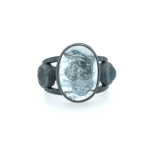 Aquamarine Cabochon Ring - Relic Fine Jewelry