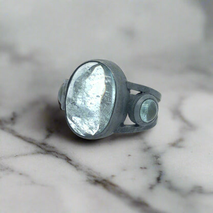 Aquamarine Cabochon Ring - Relic Fine Jewelry