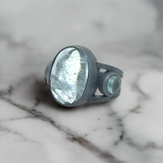 Aquamarine Cabochon Ring - Relic Fine Jewelry