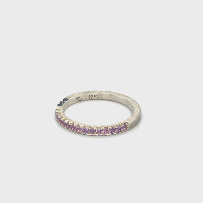 Purple Sapphire + Blue Sapphire Stacker Band